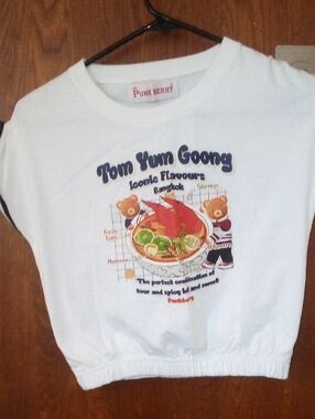 PUNK BERRY Graphic "Tom Yum Going" Tee, Size Small